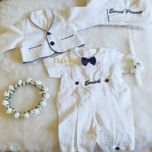 BD13-Linen Romper & Blazer