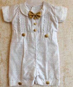 BD112-Raw Silk Romper