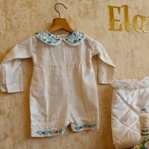 BD114-Raw Silk Romper