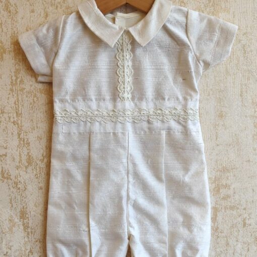 BD116-Raw Silk Romper