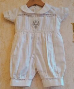 BD126-Linen Embroided Romper
