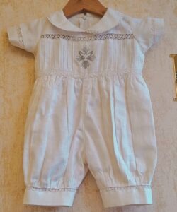 BD126-Linen Embroided Romper