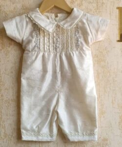 BD32-HandWorked Raw Silk Romper
