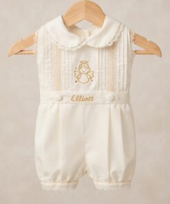 BD104-Linen Satin Romper