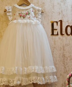 GD120-Raw Silk Handworked Frock