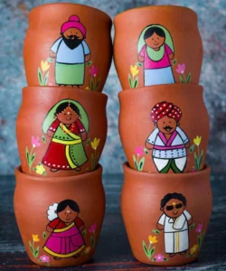Discover the Charm of Printed Handmade Terracotta Cups
