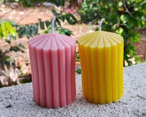 Pillar Candle - Pleated
