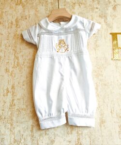 BD141-Cotton Romper with Embroidery