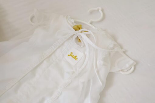 BD153-Cotton Romper with Embroided Shrug - Image 2