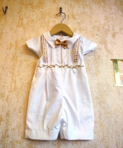BD137-Cotton Romper with Embroidery