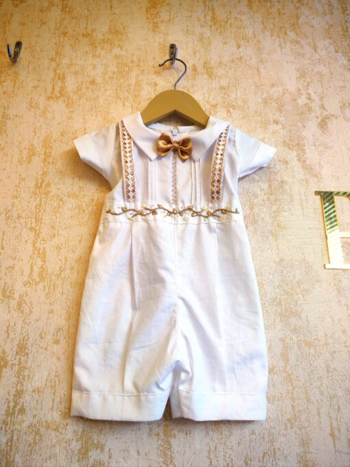 BD137-Cotton Romper with Embroidery