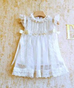 GD160-Organza Hand Embroidered Smocked Frock