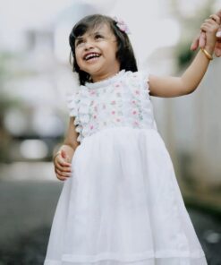 GD165-Embroidered Organza Frock