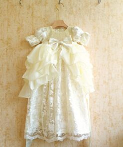 GD144-Net Hand Embroidered Frock