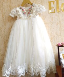 GD145-Net Hand Embroidered Frock