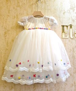 GD146-Net Hand Embroidered Frock