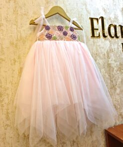 GD138-Net Embroidered Frock