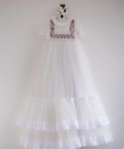 GD140-Net Embroidered Gown