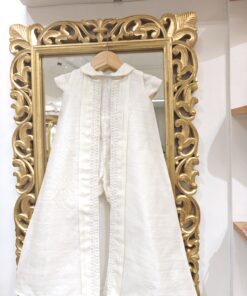 BD159-Raw Silk Romper with Shrug