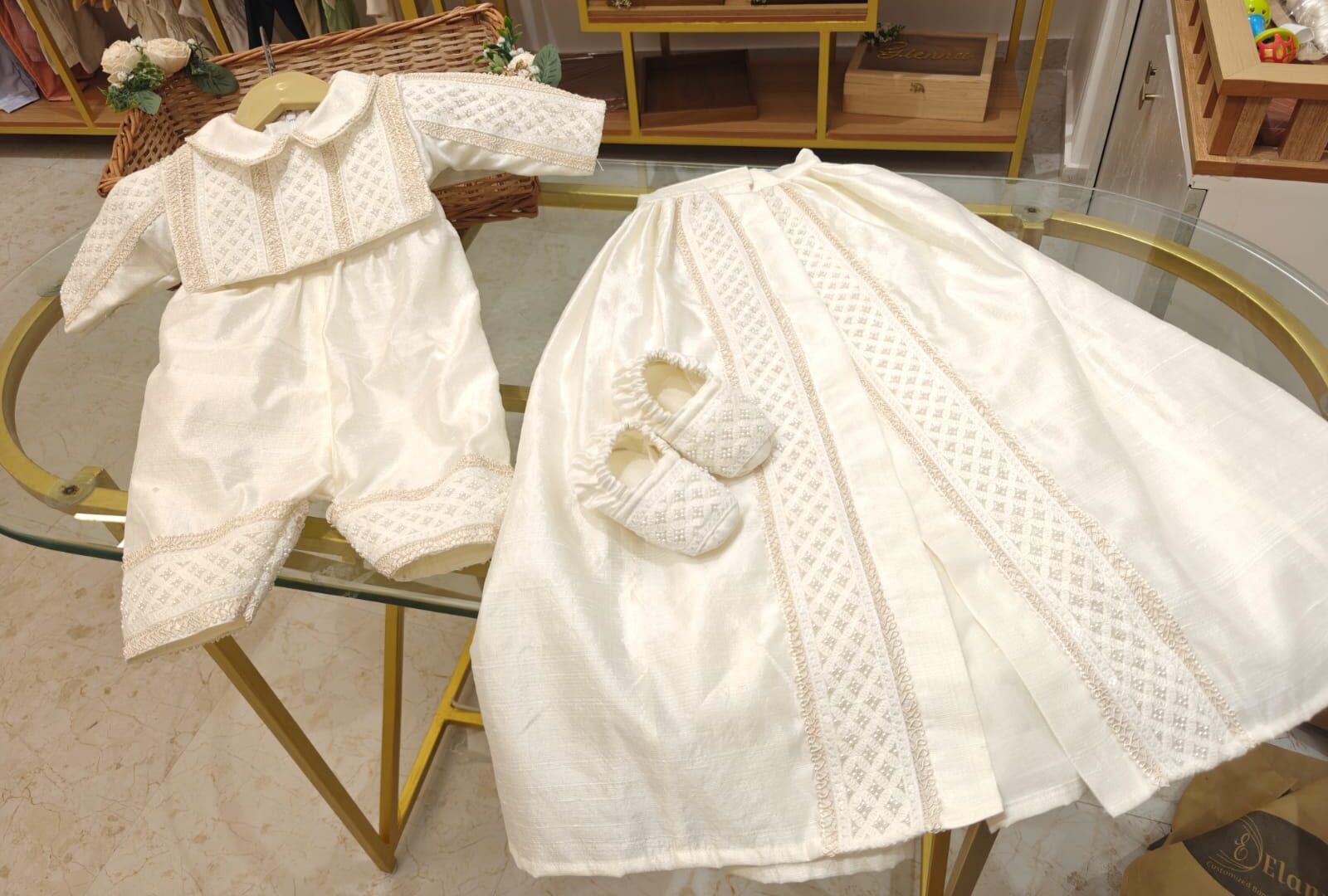 BD182-Raw Silk Romper with Shrug