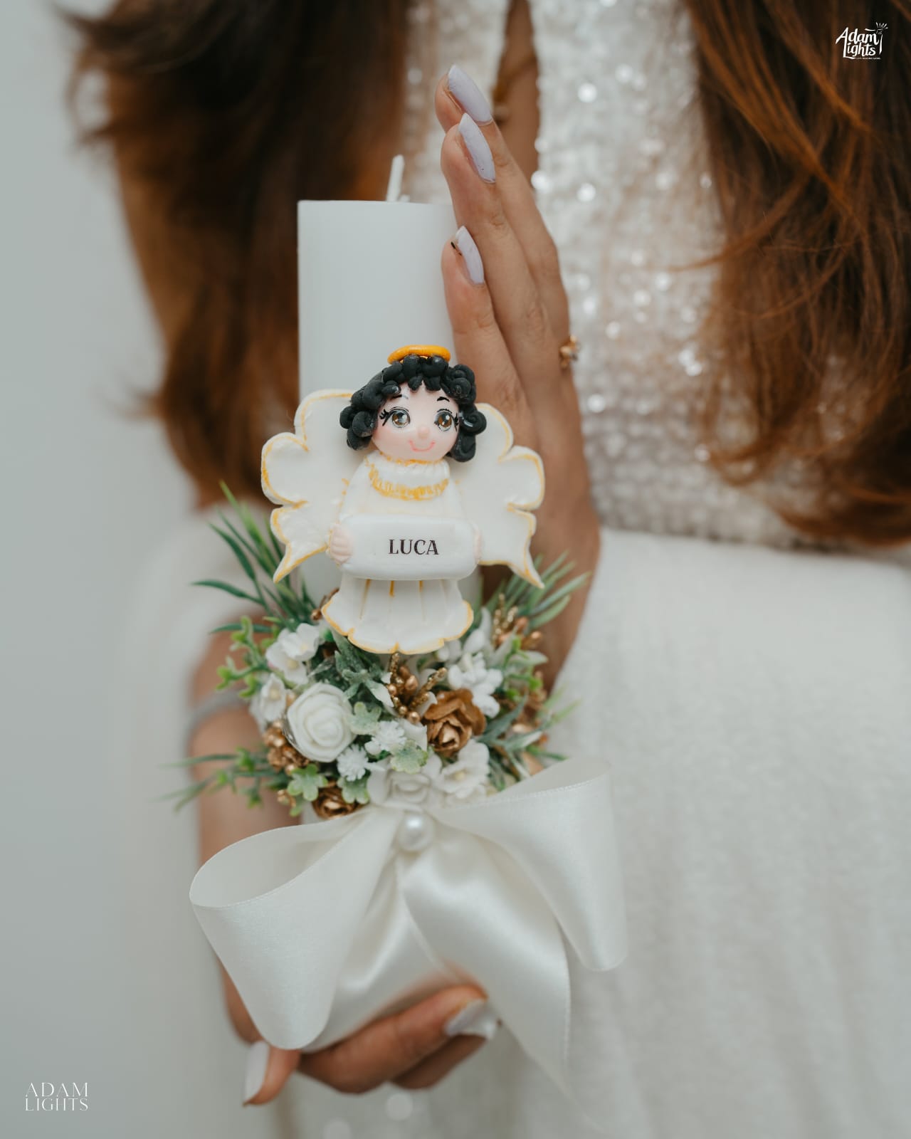 AC10-Pillar Candle with Angel