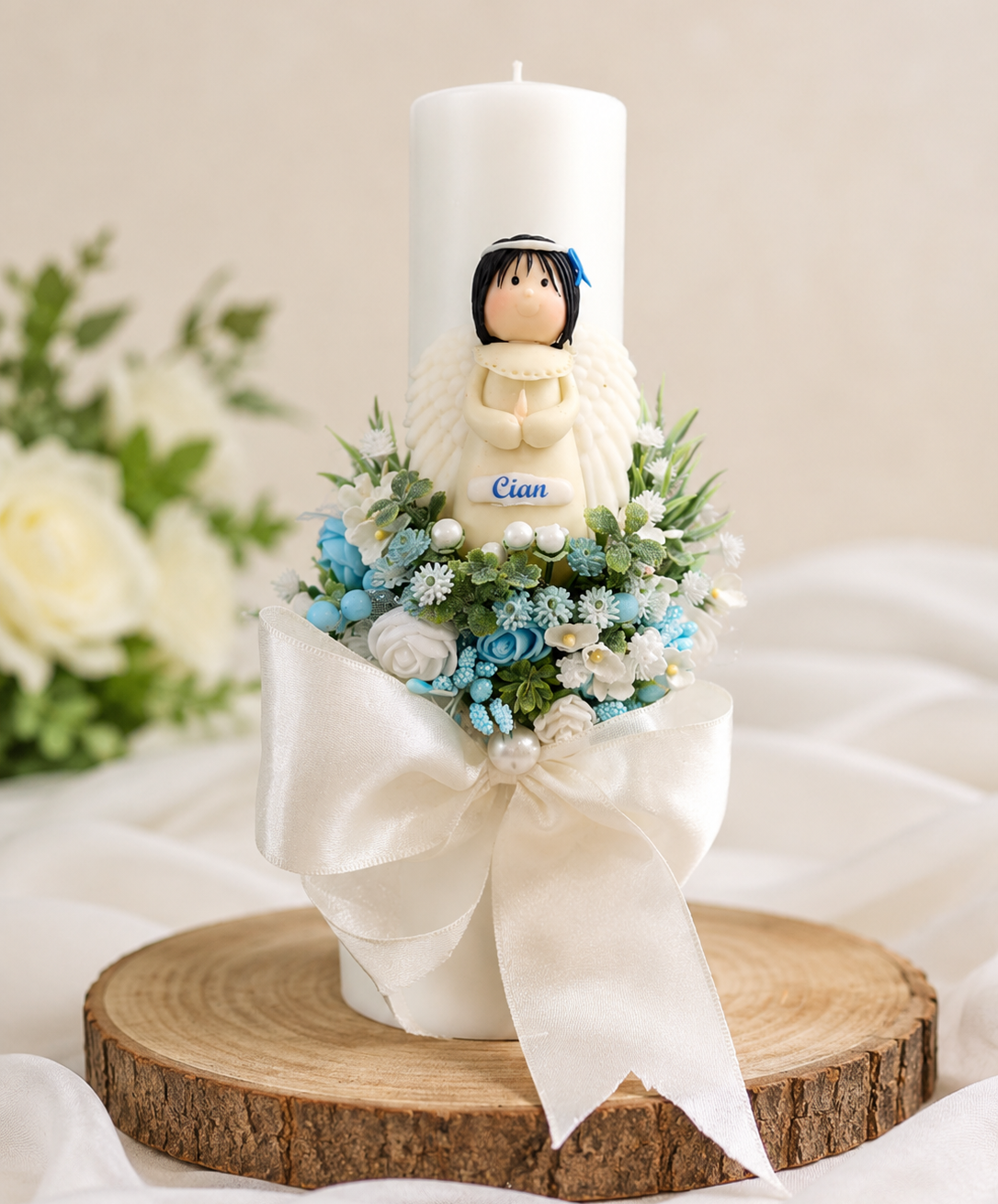 AC13-Pillar Candle with Angel