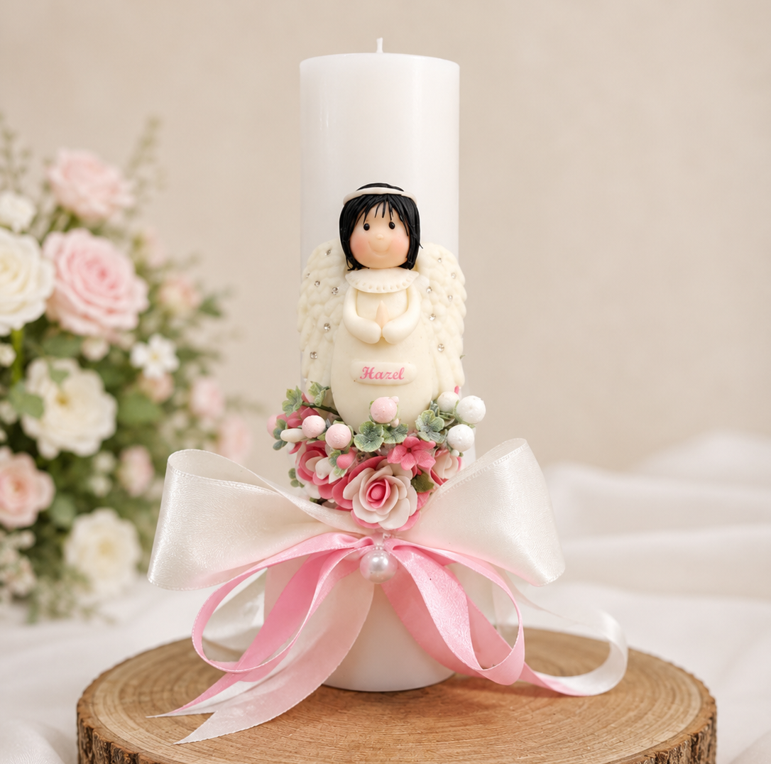 AC14-Pillar Candle with Angel