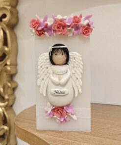 AC7-Square Candle with Angel