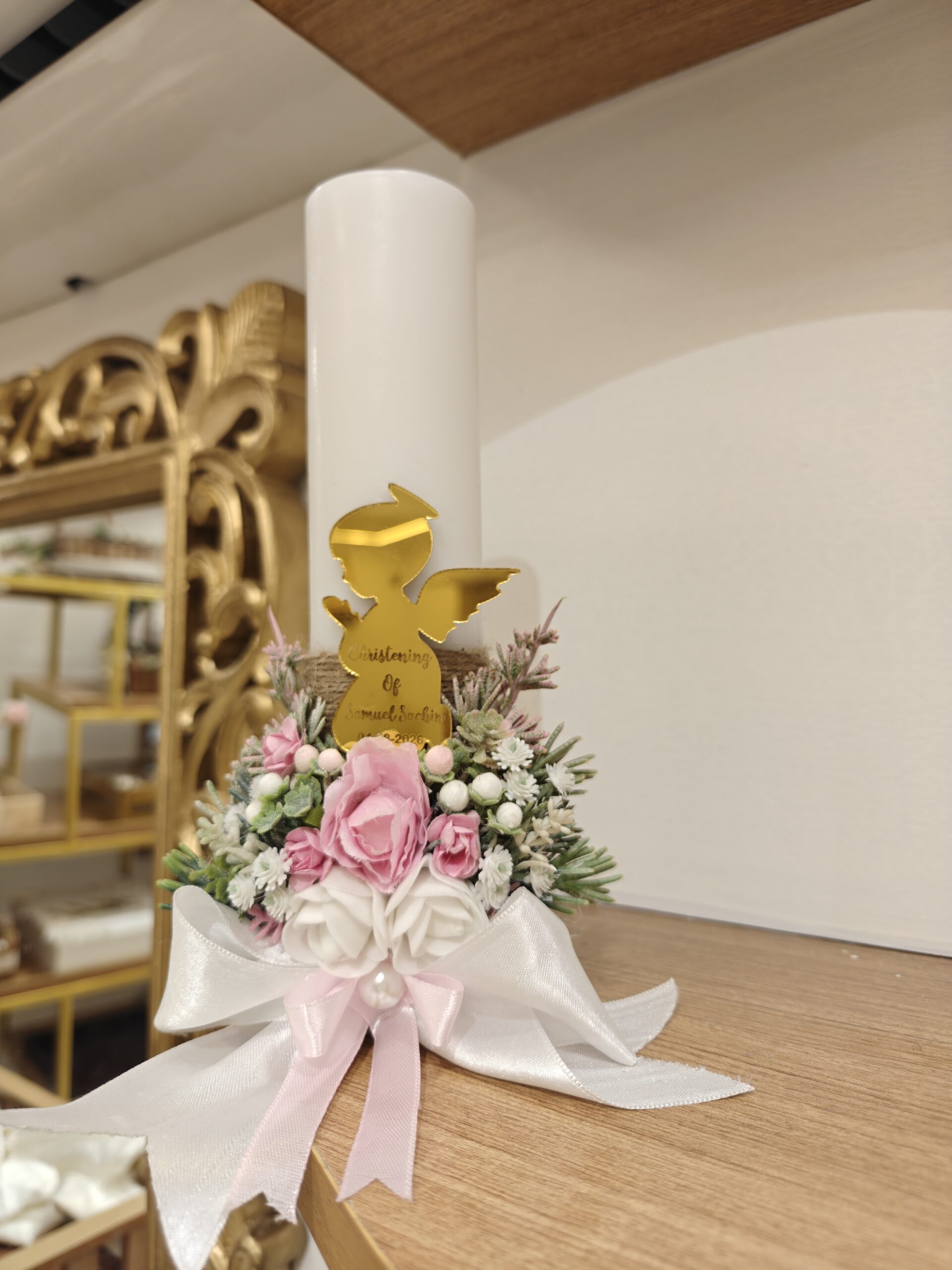 AC8-Pillar Candle with Angel