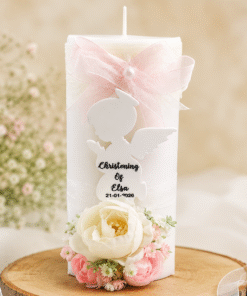 AC9-Small Pillar Candle with Angel