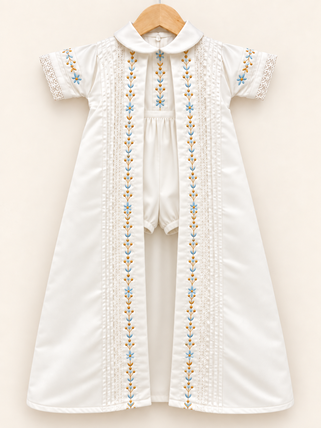 BD202-Linen Satin Romper and Satin Shrug
